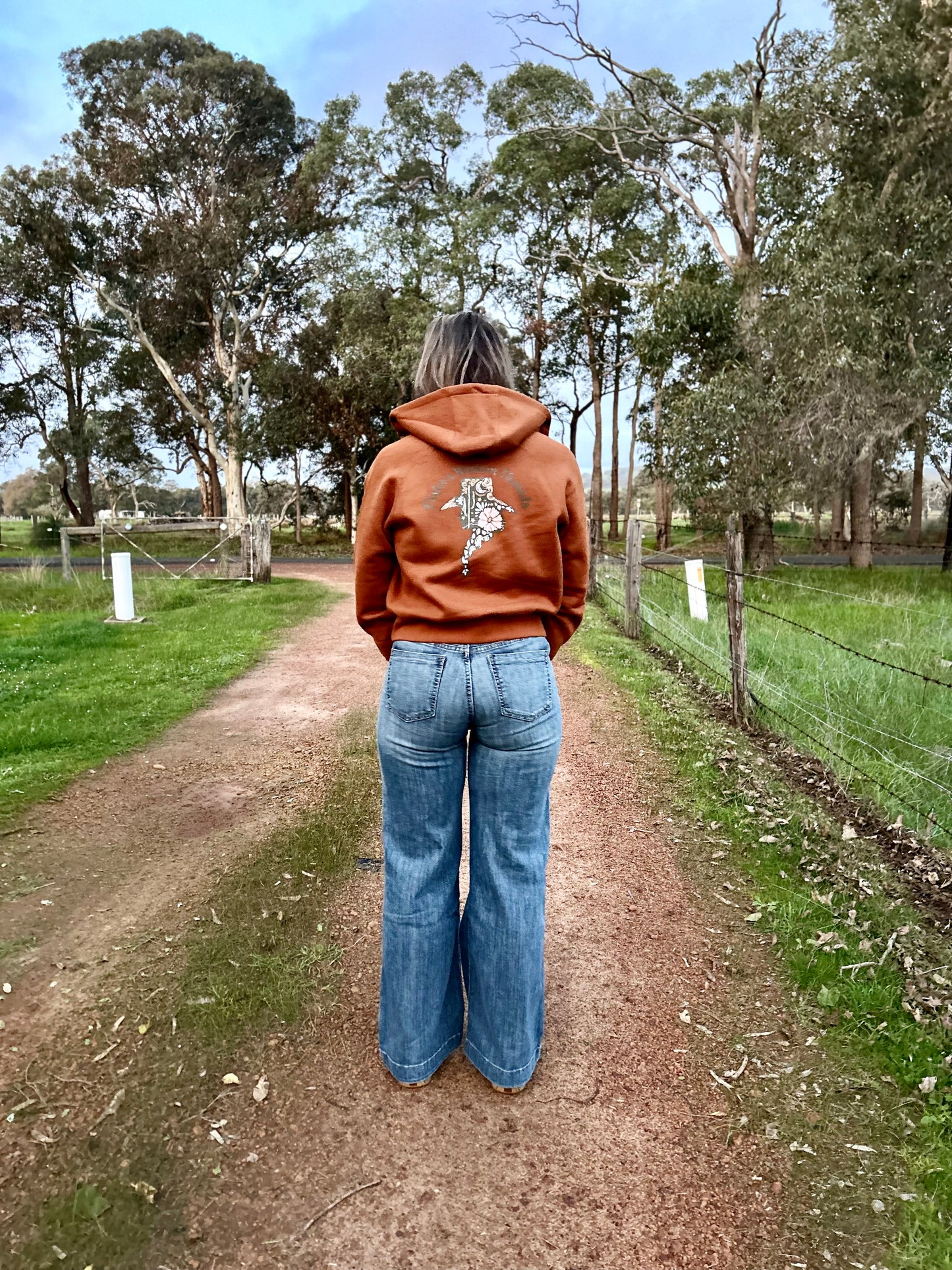 Cowgirl Cool Half Zip Hoodie- Toffee