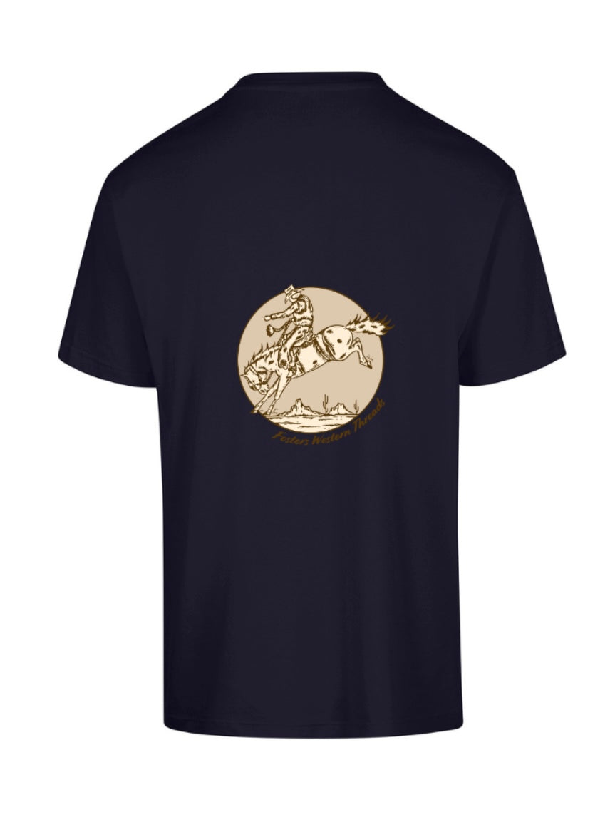 Cowboy Cool Tee- Navy