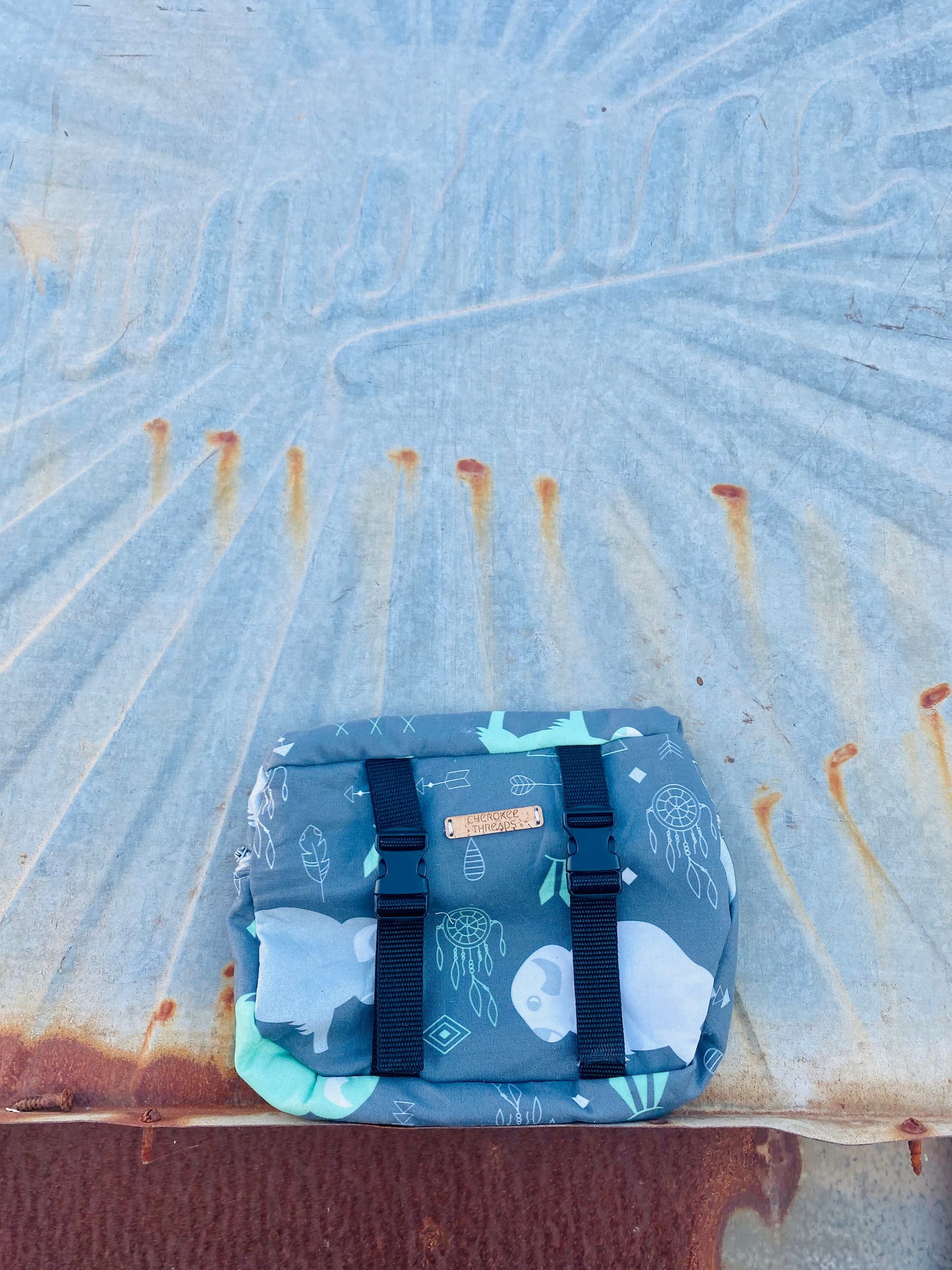 Saddle Sack- buffaloes & American symbols