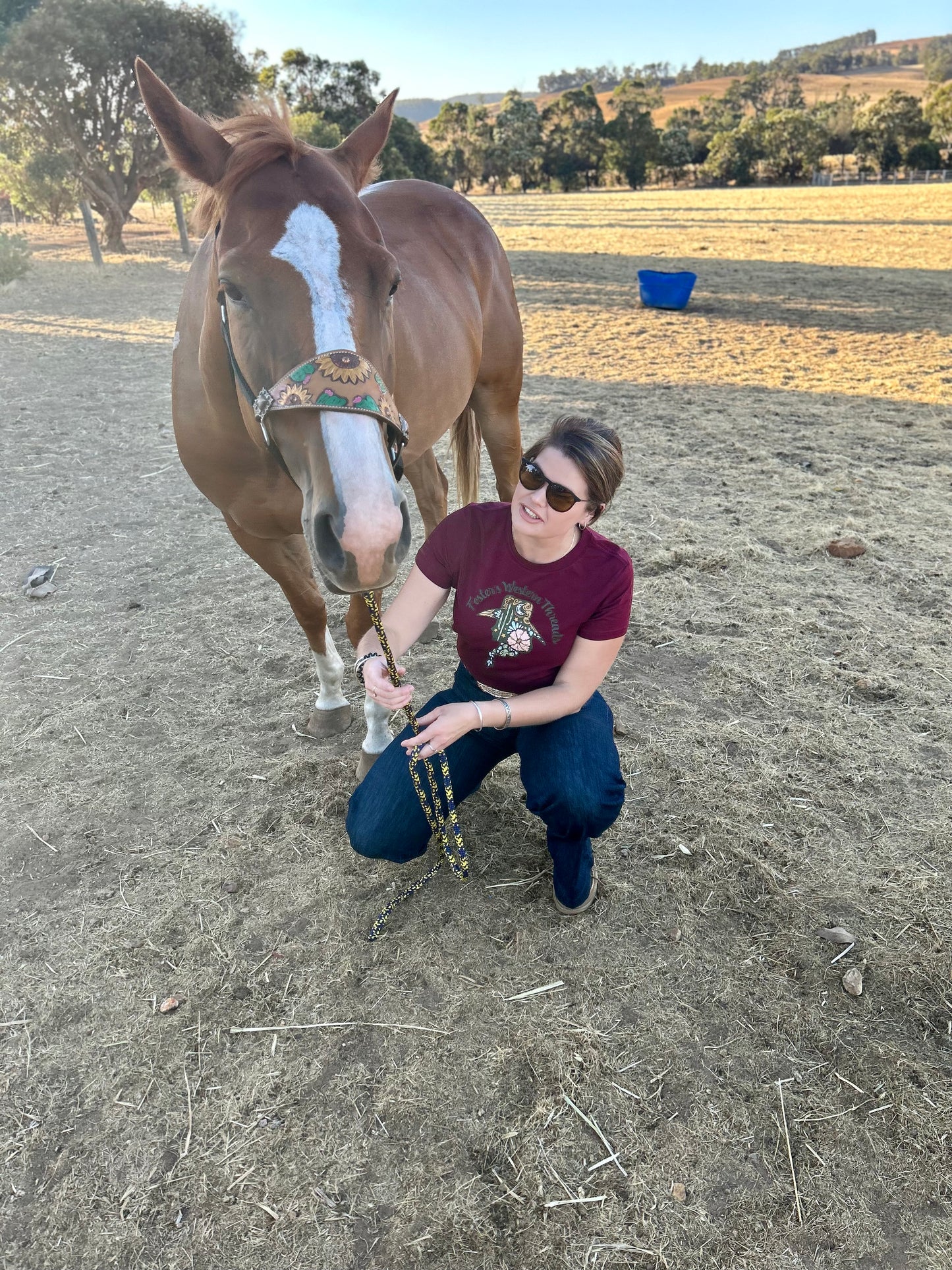 Cowgirl Cool Tee- Burgundy