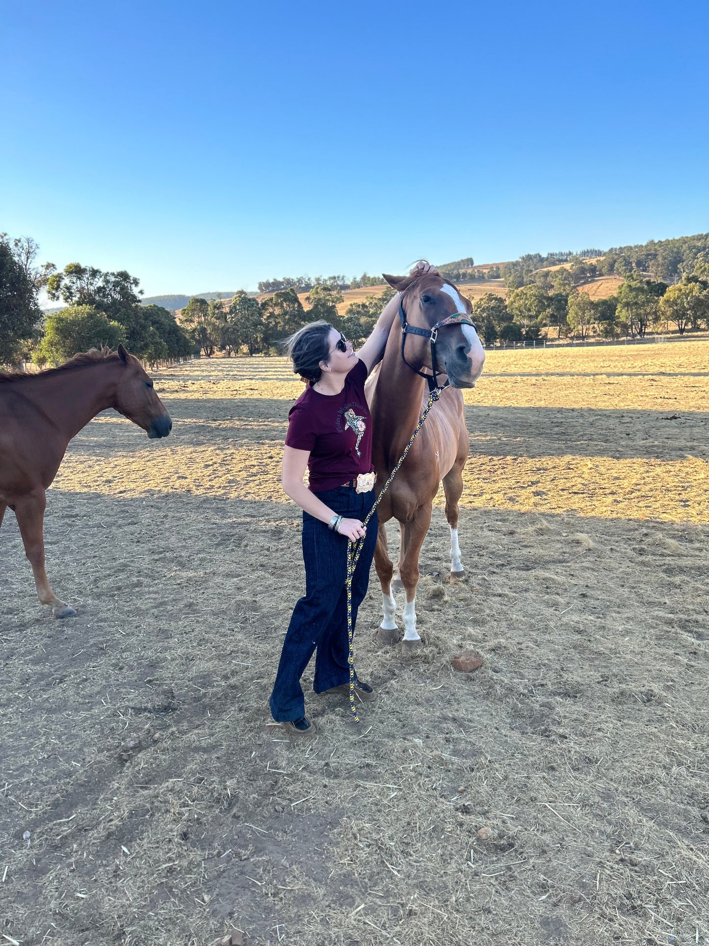 Cowgirl Cool Tee- Burgundy