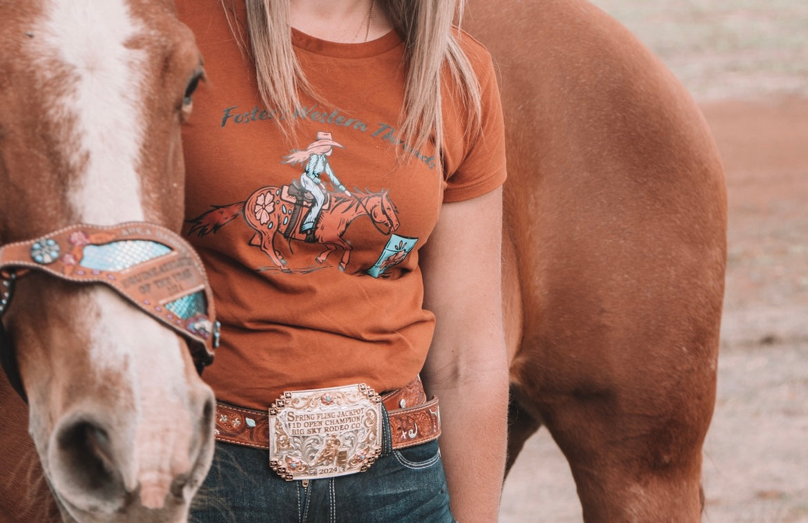 Cowgirl Way Tee- Toffee